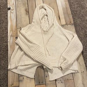 Soft knit hooded sweater